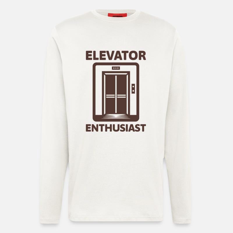 Elevator Enthusiast Elevator Lover - Longsleeve - made by SPREAD  - OFF WHITE