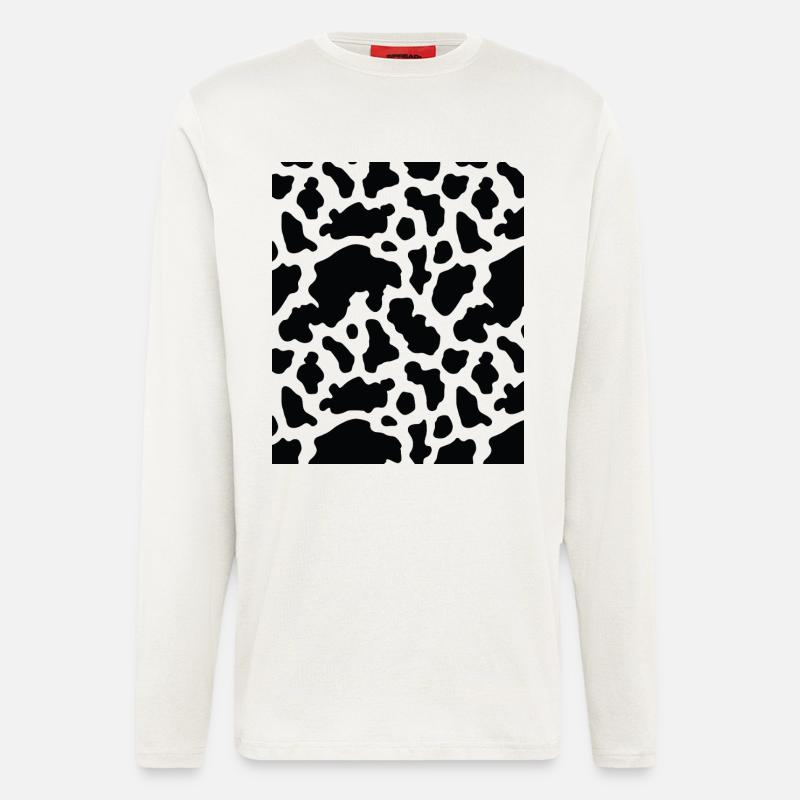 Kuh Muster - Langarmshirt - made by SPREAD  - OFF WHITE