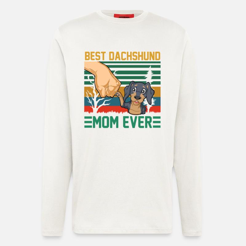 Beste Dackelmutter aller Zeiten - Langarmshirt - made by SPREAD  - OFF WHITE