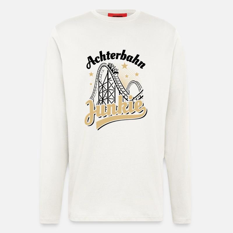 Roller Coaster Junkie - Amusement Park - Looping - Longsleeve - made by SPREAD  - OFF WHITE