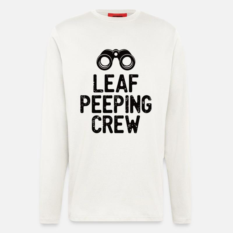 Leaf Peeping Crew Spruch Zitat - Langarmshirt - made by SPREAD  - OFF WHITE