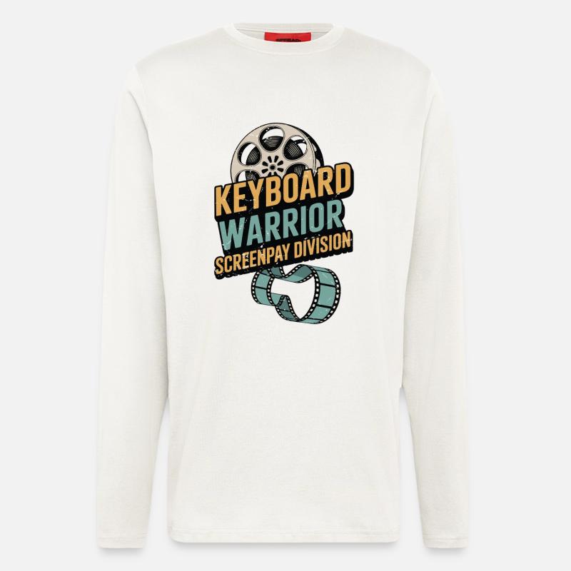 Screenwriter Keyboard Warrior Screenplay Writing - Longsleeve - made by SPREAD  - OFF WHITE