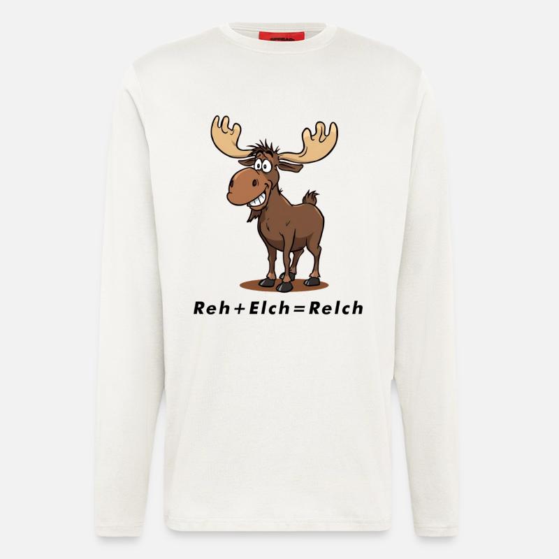 Reh + Elch = Relch - Langarmshirt - made by SPREAD  - OFF WHITE