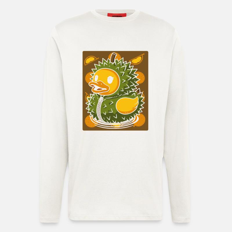 Chick in Durian Suit - Stinky Fruit - Longsleeve - made by SPREAD  - OFF WHITE