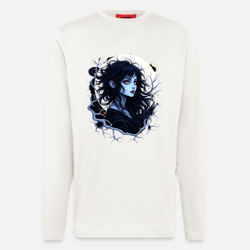 Moonlight Shadow Spell Anime - Longsleeve - made by SPREAD  - OFF WHITE