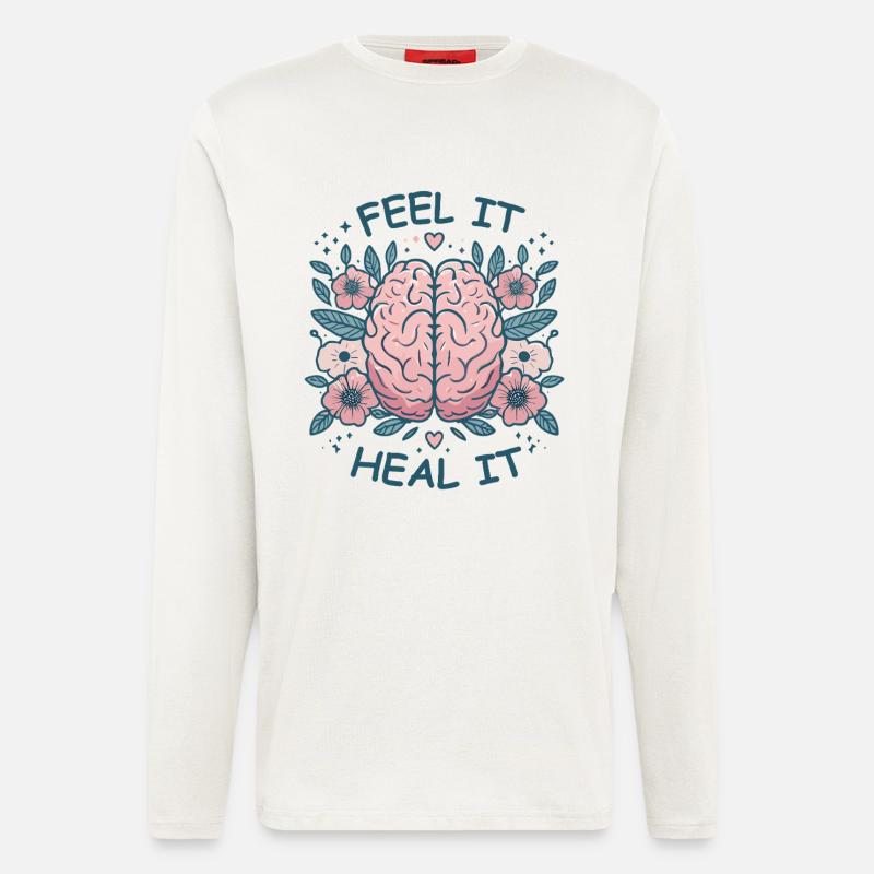 Mindset Motivation Healing Mindfulness Relaxation - Longsleeve - made by SPREAD  - OFF WHITE