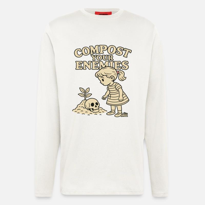 Kompostiere deine Feinde - Langarmshirt - made by SPREAD  - OFF WHITE