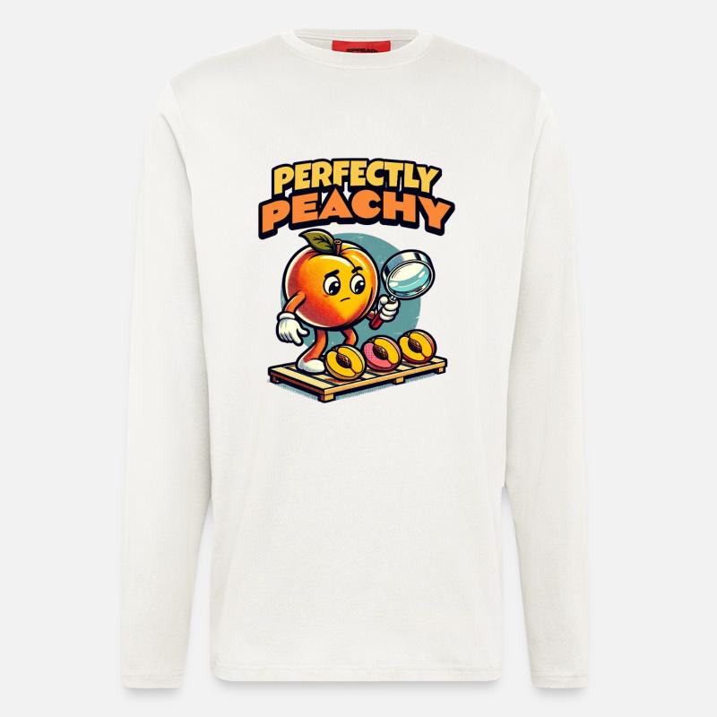 Pfirisch Geschenk Perfectly Peachy Geschenk - Langarmshirt - made by SPREAD  - OFF WHITE