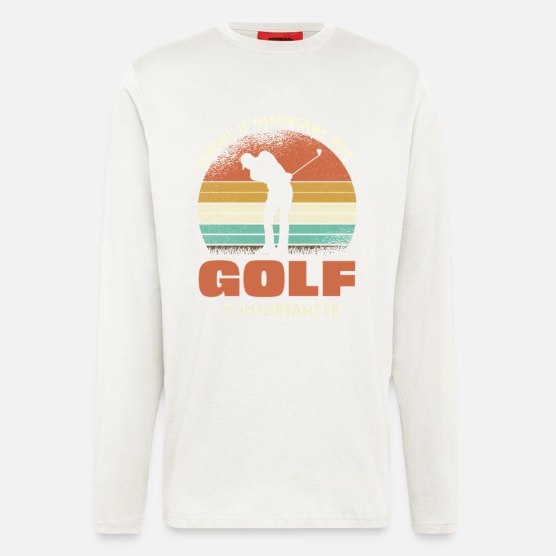 Le golf est plus important - Manches longues bio décontracté fabriqué en UE - OFF WHITE