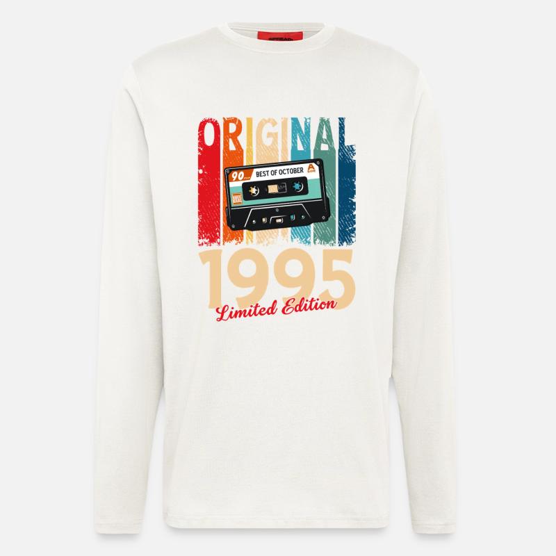 Cassette du 30e anniversaire, octobre 1995 - Manches longues bio décontracté fabriqué en UE - OFF WHITE
