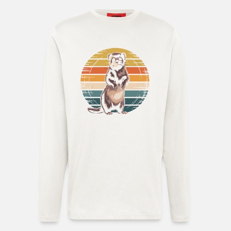 Frettchen - Langarmshirt - made by SPREAD  - OFF WHITE