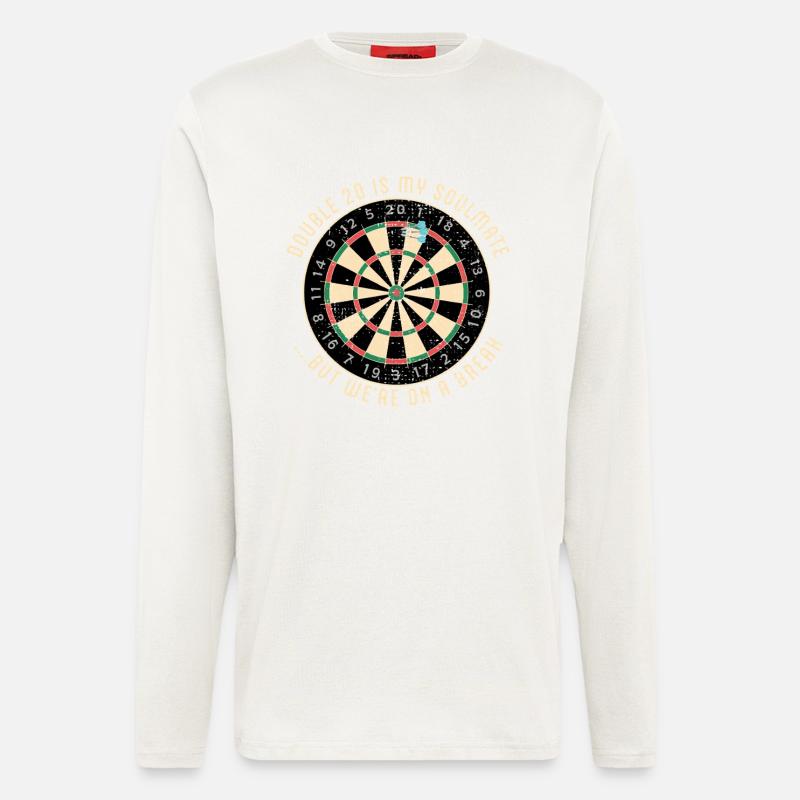 Double 20 Breakup Dartscheibe - Langarmshirt - made by SPREAD  - OFF WHITE