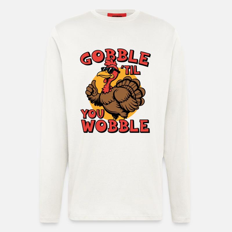 Verschlinge, bis du wackelst - Langarmshirt - made by SPREAD  - OFF WHITE