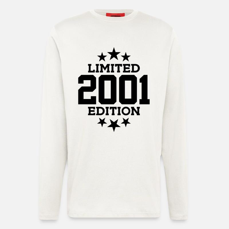 ÉDITION LIMITÉE 2001 25E ANNIVERSAIRE - Manches longues bio décontracté fabriqué en UE - OFF WHITE