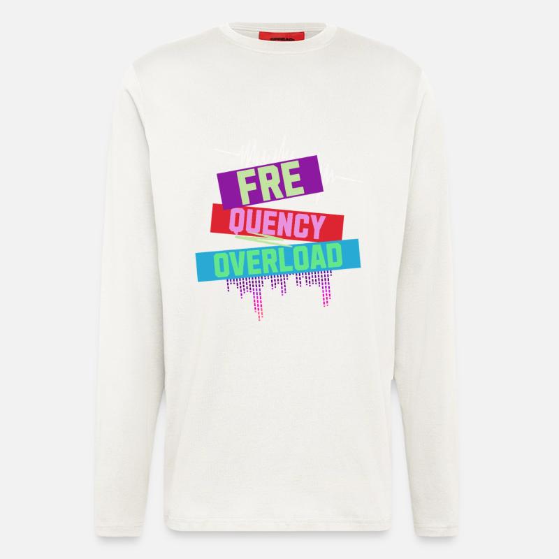 Frequency Overload Rave EDM - Langarmshirt - made by SPREAD - OFF WHITE