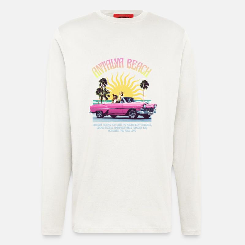 Antalya Beach Retro Design – Summer Vibes - Langarmshirt - made by SPREAD  - OFF WHITE