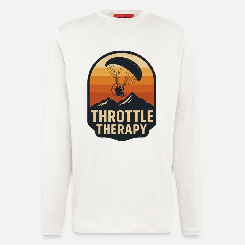 Throttle Therapy Abenteuer Paragliding - Langarmshirt - made by SPREAD  - OFF WHITE