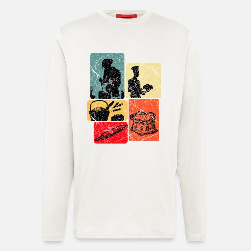 Baker Bakery Funny Saying Bread Gift - Longsleeve - made by SPREAD  - OFF WHITE