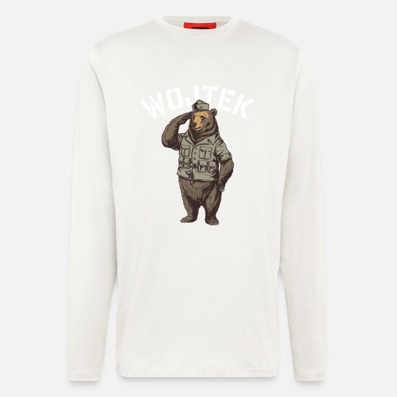 Wojtek Explorer Bear - Longsleeve - made by SPREAD  - OFF WHITE