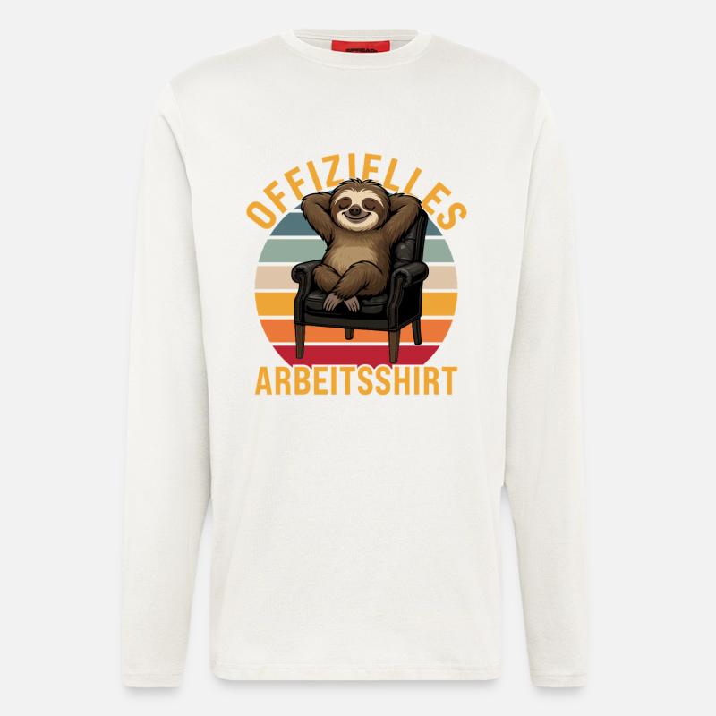 Offizielles Arbeitsshirt Faule Mitarbeiter Spruch - Langarmshirt - made by SPREAD  - OFF WHITE