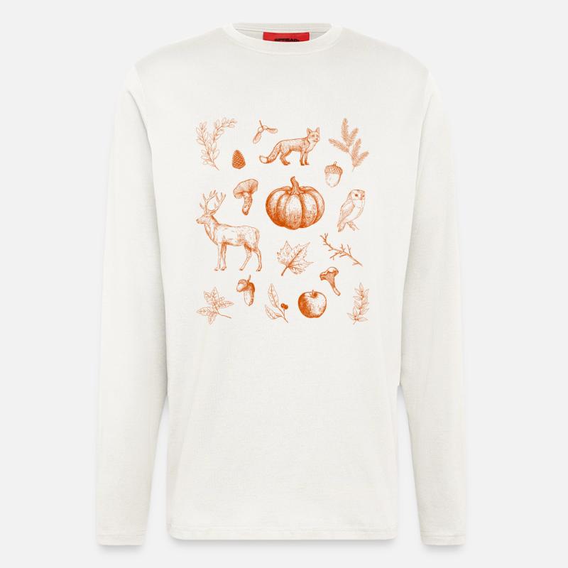 Gemütliche Herbststimmung - Langarmshirt - made by SPREAD  - OFF WHITE