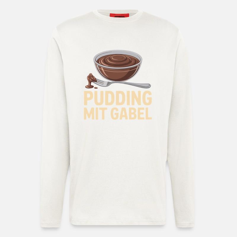 Pudding with fork - Longsleeve - made by SPREAD  - OFF WHITE