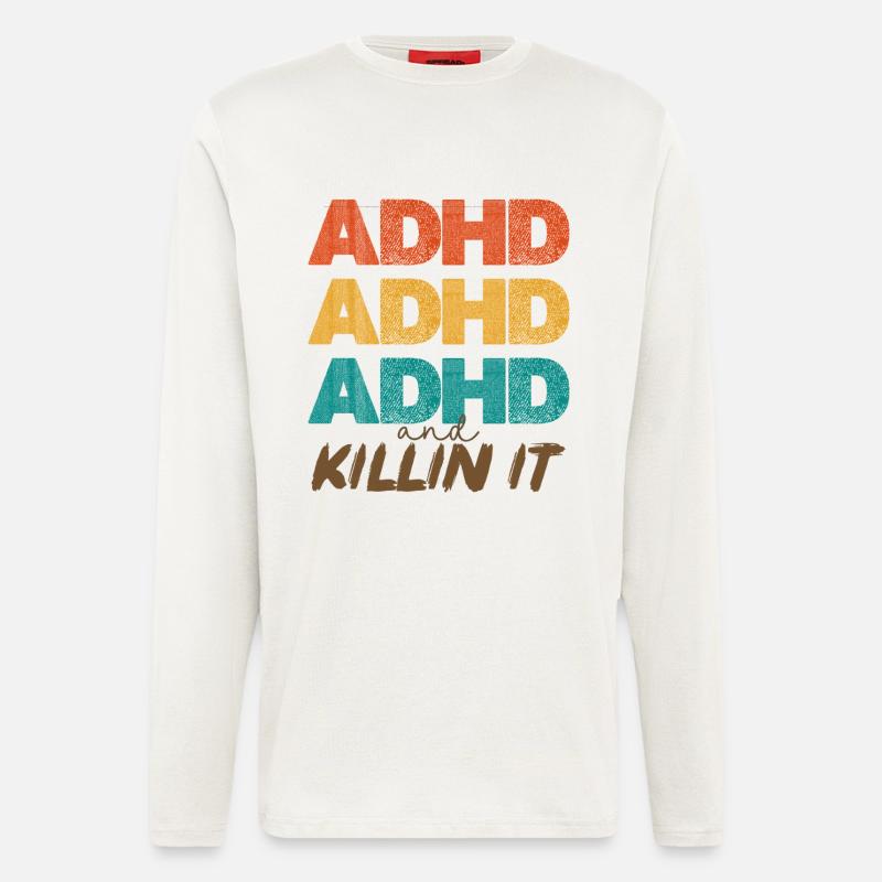 ADHD Power Farbstacking - Langarmshirt - made by SPREAD  - OFF WHITE