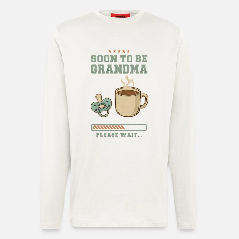 Expectant granny loading future grandmother - Longsleeve - made by SPREAD  - OFF WHITE