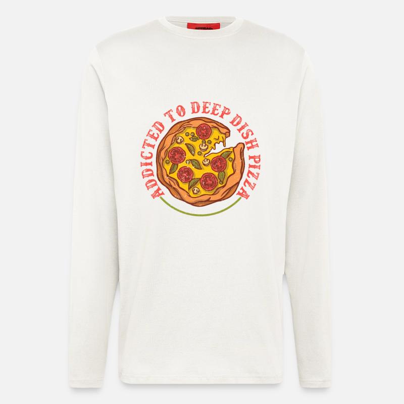 Deep Dish Pizza Chicargo - Longsleeve - made by SPREAD  - OFF WHITE