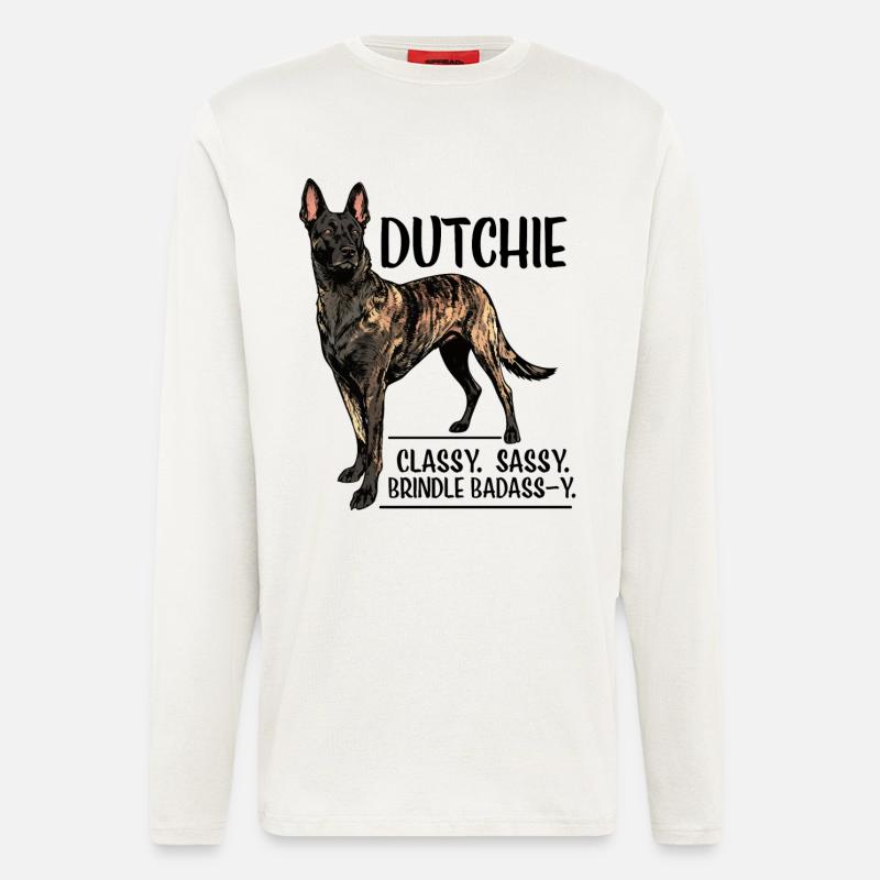 Dutchie - Holländischer Schäferhund - Langarmshirt - made by SPREAD  - OFF WHITE