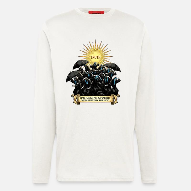 Vampires Avoid the Light Satire - Longsleeve - made by SPREAD  - OFF WHITE