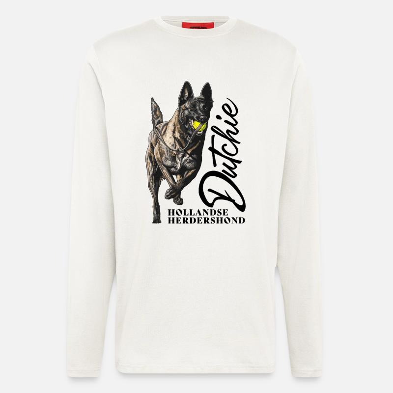 Dutch Shepherd – Dutchie - Langarmshirt - made by SPREAD  - OFF WHITE