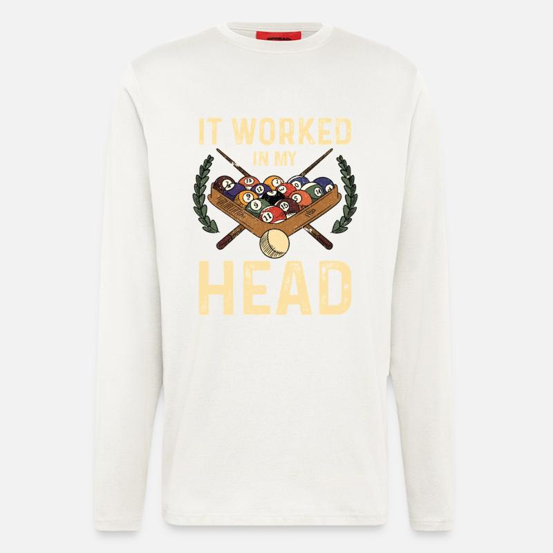 Kopf Hat Pool Humor - Langarmshirt - made by SPREAD  - OFF WHITE