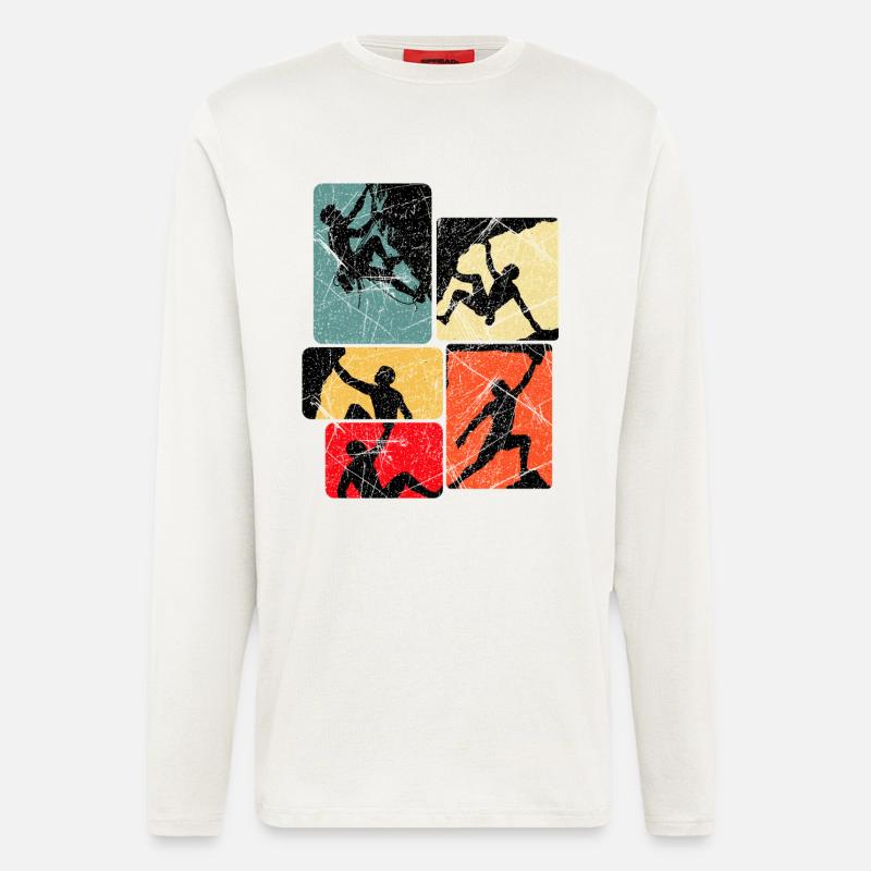 Climbing Joy Square Panel - Longsleeve - made by SPREAD  - OFF WHITE