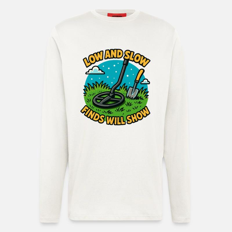 Niedrige und langsame Funde zeigen Metallerkennung - Langarmshirt - made by SPREAD  - OFF WHITE
