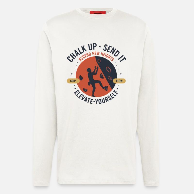 Chalk Up Send It Elevate Yourself - Longsleeve - made by SPREAD  - OFF WHITE