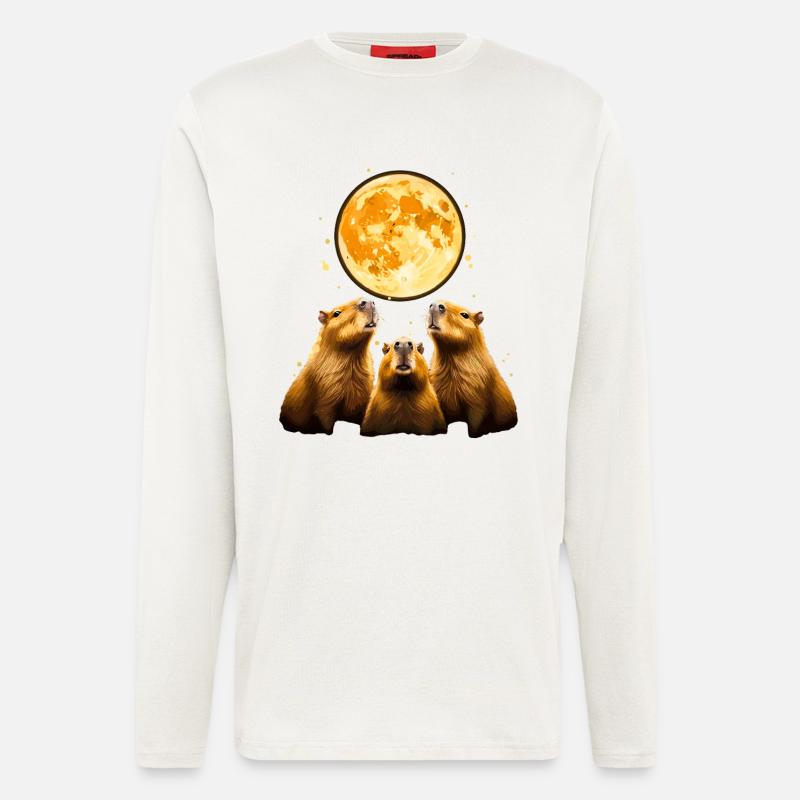 Capybara Capybara Moonlight Trio - Longsleeve - made by SPREAD  - OFF WHITE