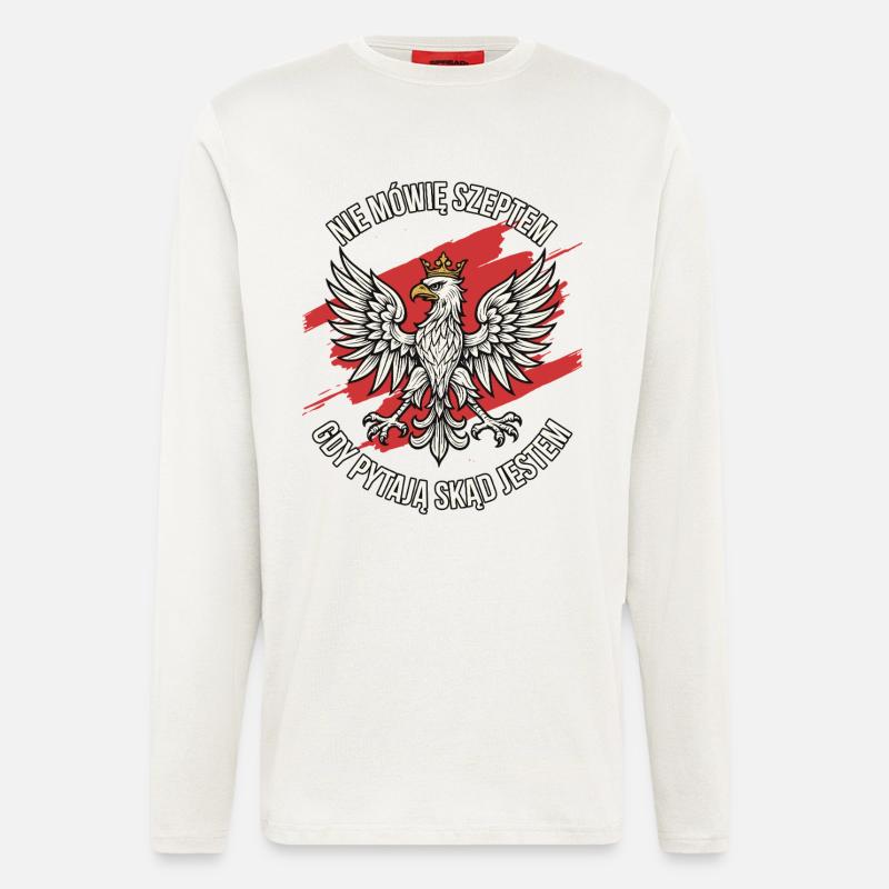 Polish Eagle Pride Statement Design - Longsleeve - made by SPREAD  - OFF WHITE