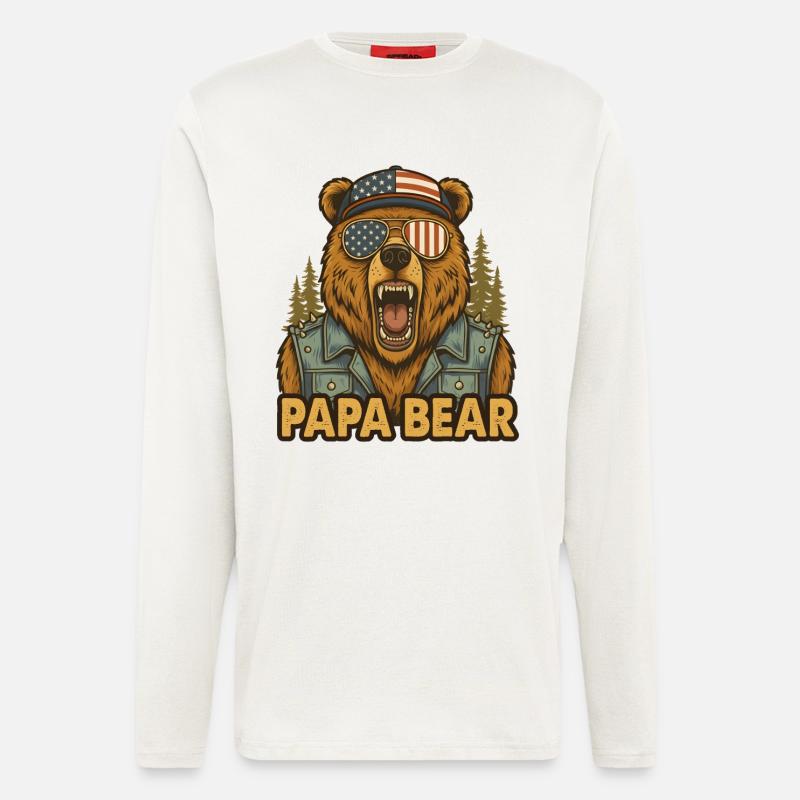 Papa Bear - Langarmshirt - made by SPREAD  - OFF WHITE