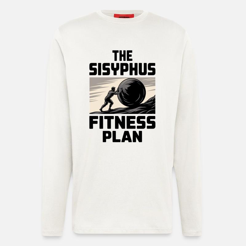 Schieben eines riesigen Balls - Langarmshirt - made by SPREAD  - OFF WHITE