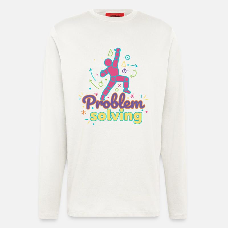 Problem Solving Climbing Rock Bouldering Fun - Longsleeve - made by SPREAD  - OFF WHITE