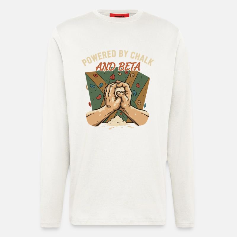 Angetrieben von Kreide- und Beta-Klettern - Langarmshirt - made by SPREAD  - OFF WHITE