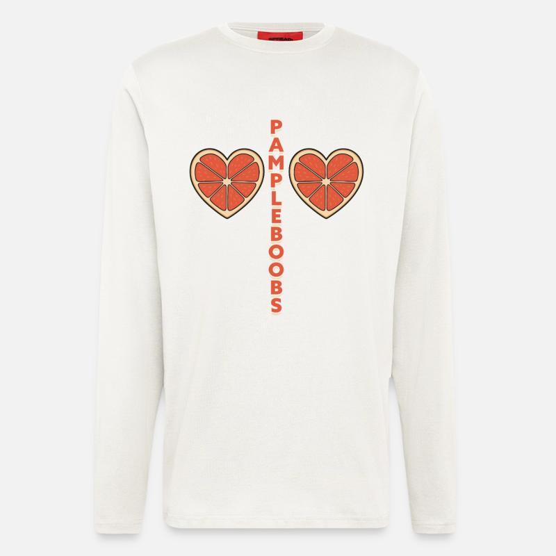 Pampleboobs – Fun design with grapefruit - Longsleeve - made by SPREAD  - OFF WHITE