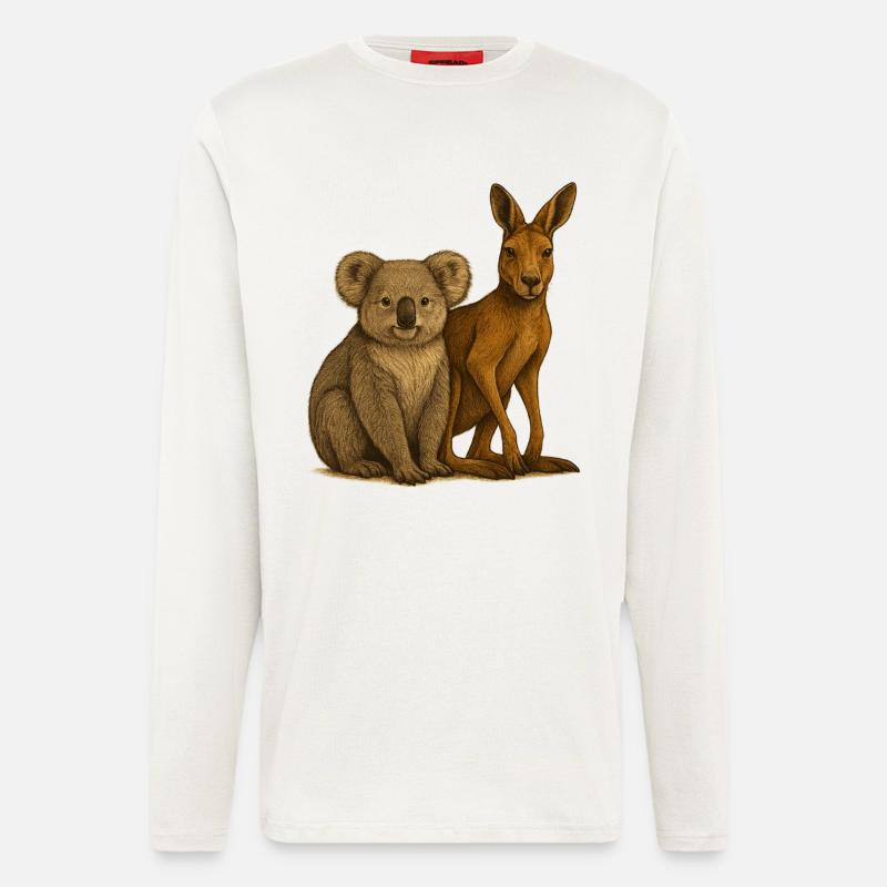 Koala und Känguru - Langarmshirt - made by SPREAD  - OFF WHITE