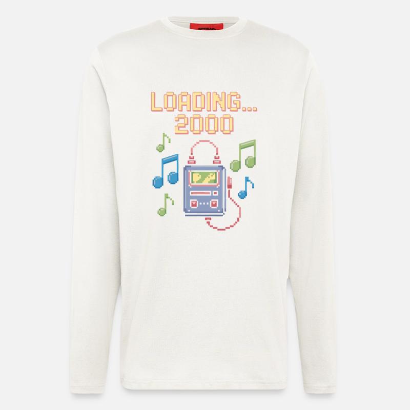 Retro Pixel Design – Loading 2000 - Longsleeve - made by SPREAD  - OFF WHITE