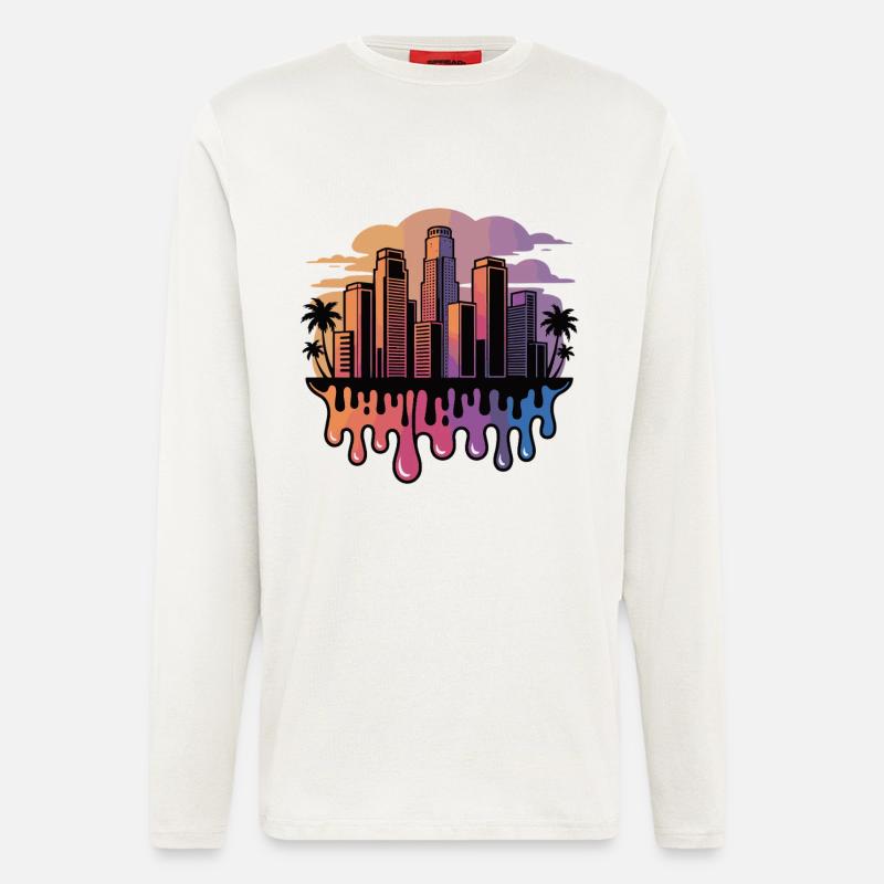 Gradient Skyline Drops - Longsleeve - made by SPREAD  - OFF WHITE