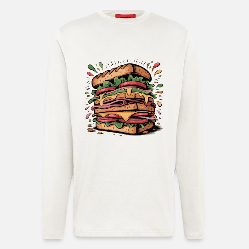 Burger Pop Art Explosion - Longsleeve - made by SPREAD  - OFF WHITE