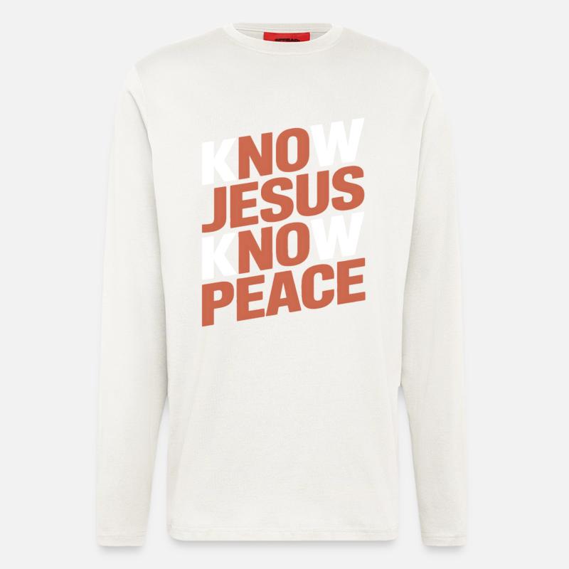 Know Jesus Know Peace - Longsleeve - made by SPREAD  - OFF WHITE