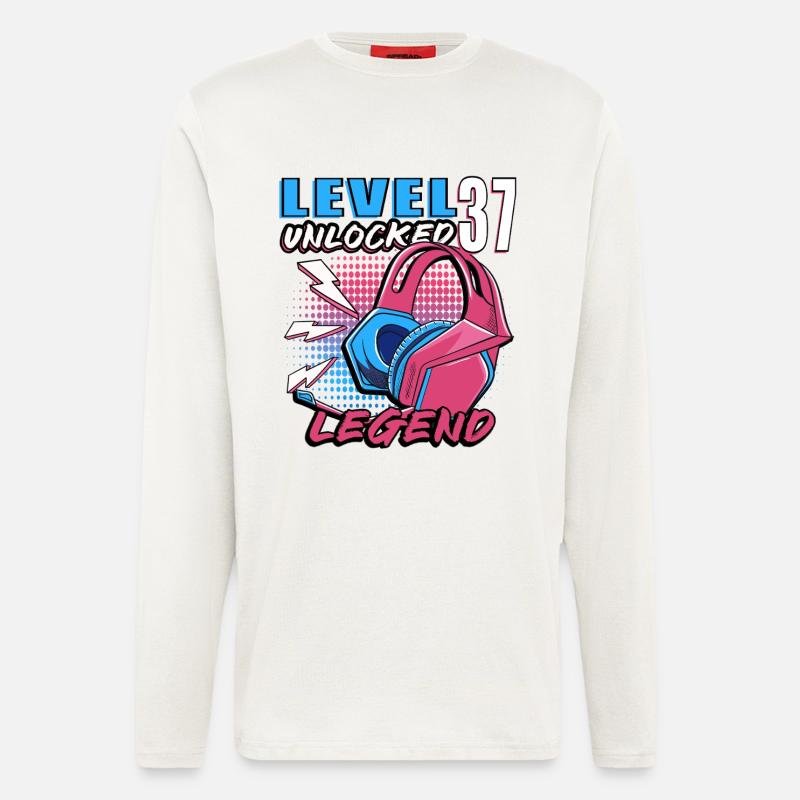 Level 37 Legend Neon Kopfhörer - Langarmshirt - made by SPREAD  - OFF WHITE