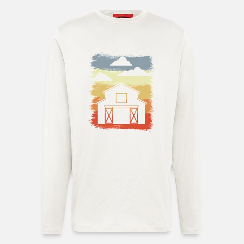 Retro Scheune - Langarmshirt - made by SPREAD  - OFF WHITE